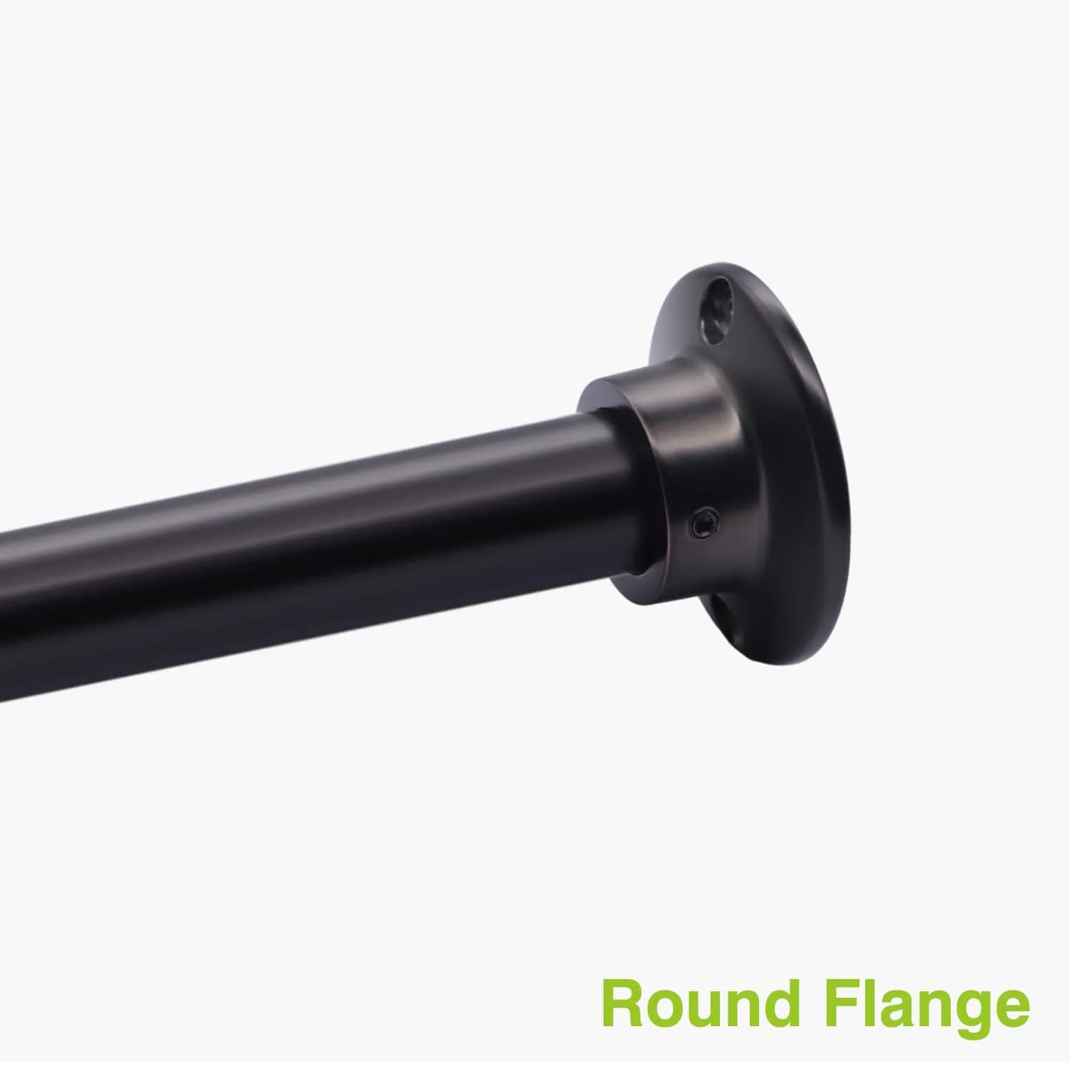 Naiture Shower Curtain Rod Round Flange Set of 2 Oil Rubbed Bronze | Durable Zinc Alloy Bracket, Fits 1" Rods - view 3