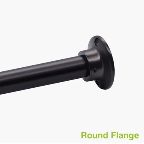 Naiture Shower Curtain Rod Round Flange Set of 2 Oil Rubbed Bronze | Durable Zinc Alloy Bracket, Fits 1" Rods thumbnail 3