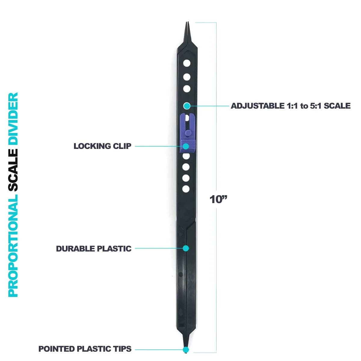 Pixiss Proportional Divider 10" (25.4 cm) — Artist Drawing Tool for Scale, Value, Color & View Catcher - view 7
