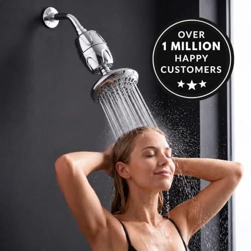Aqua Elegante Chlorine Shower Water Filter - Polished Chrome | Reduces Chlorine & Heavy Metals, Softens Skin & Hair thumbnail 6