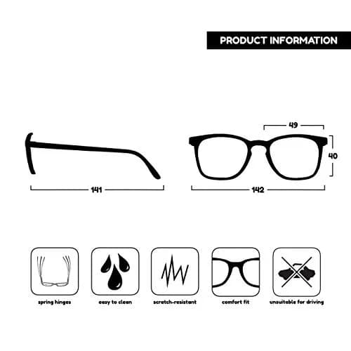 OPULIZE BEX Reading Sunglasses for Men and Women, Large Designer Style +2.5 Magnification | UV400 Protection thumbnail 6