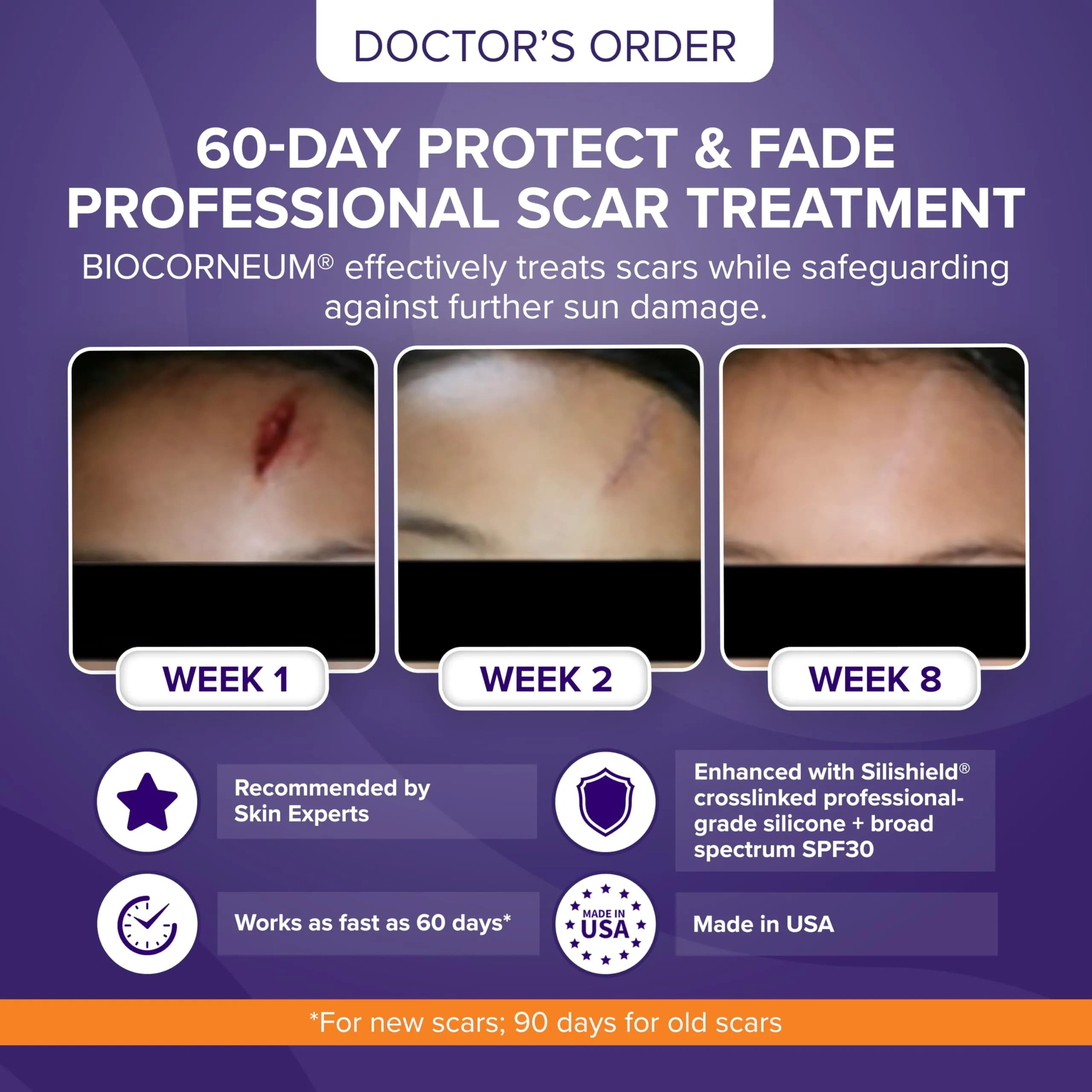 Biocorneum Advanced Scar Treatment with SPF 30 & Silishield - 50g Jar | Effective Silicone Gel for Surgical Scars - view 2