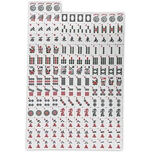HNDTEK American Mahjong Set 166 Tiles, 1.5" x 1.5" Tiles | Non-Toxic Melamine for Family Game Nights thumbnail 4