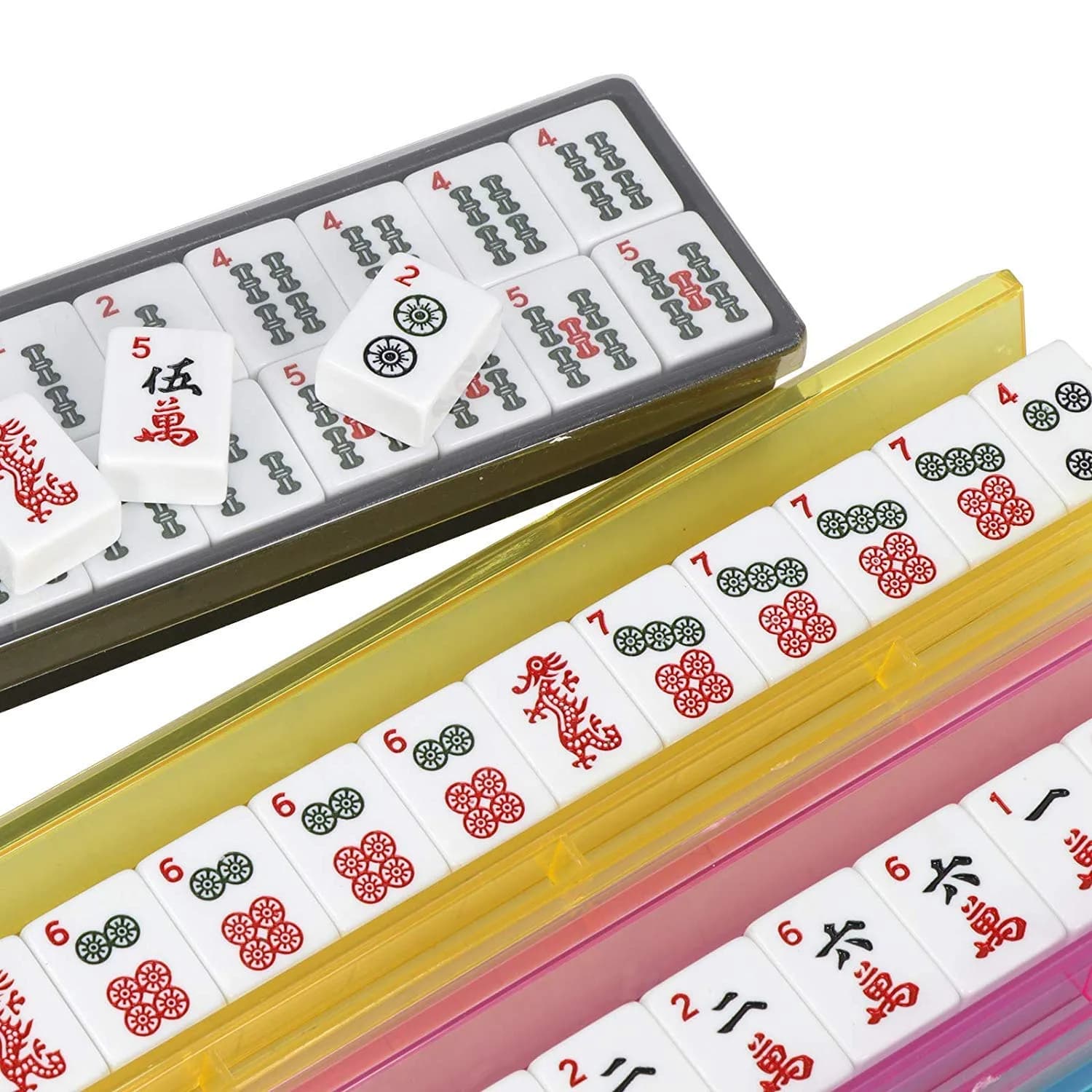 HNDTEK American Mahjong Set 166 Tiles, 1.5" x 1.5" Tiles | Non-Toxic Melamine for Family Game Nights - view 5