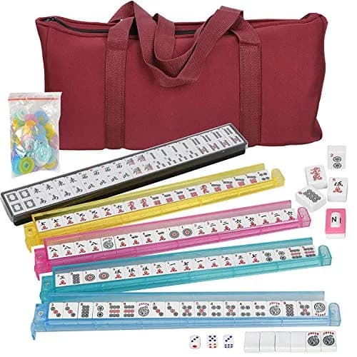 HNDTEK American Mahjong Set 166 Tiles, 1.5" x 1.5" Tiles | Non-Toxic Melamine for Family Game Nights thumbnail 2