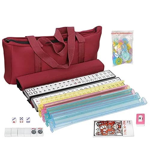 HNDTEK American Mahjong Set 166 Tiles, 1.5" x 1.5" Tiles | Non-Toxic Melamine for Family Game Nights thumbnail 3