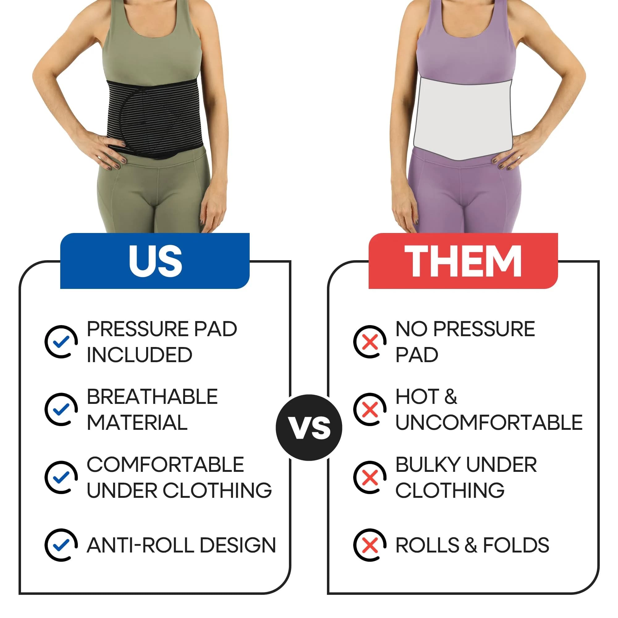 Armstrong America Hernia Belt L/XL (37"-51") | Post Surgery Abdominal Binder with Pad for Men & Women - view 7
