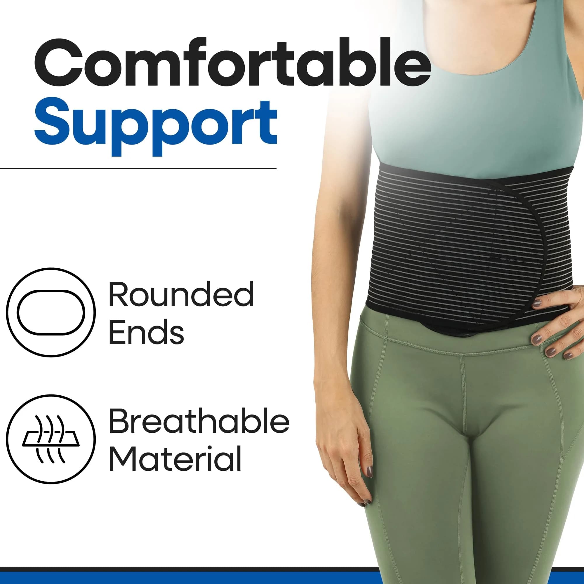 Armstrong America Hernia Belt for Men & Women - S/M (23"-29") | Post Surgery Abdominal Binder with Pressure Pad - view 3