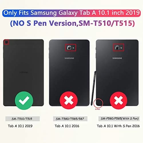 Dteck SM-T510 Case for Samsung Galaxy Tab A 10.1 2019 | Premium Leather Folio Stand with Card Slots thumbnail 2