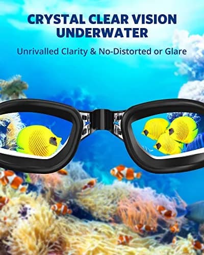 Aegend Mirrored Swim Goggles | Anti-Fog, UV Protection, 180° Panoramic View thumbnail 5