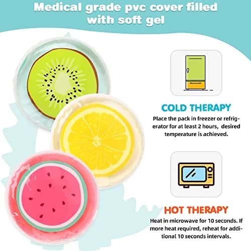 Hilph Reusable Gel Ice Packs for Kids, 4.5 Inch (11.4 cm) Pack of 3 | Soothes Pain & Reduces Swelling thumbnail 6