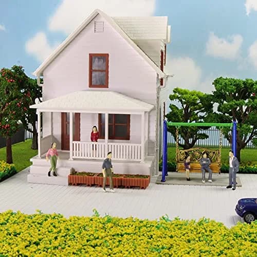 Evemodel 100PCS Model Trains Architectural Figures 35mm | Realistic O Scale Props for Miniature Scenes thumbnail 3