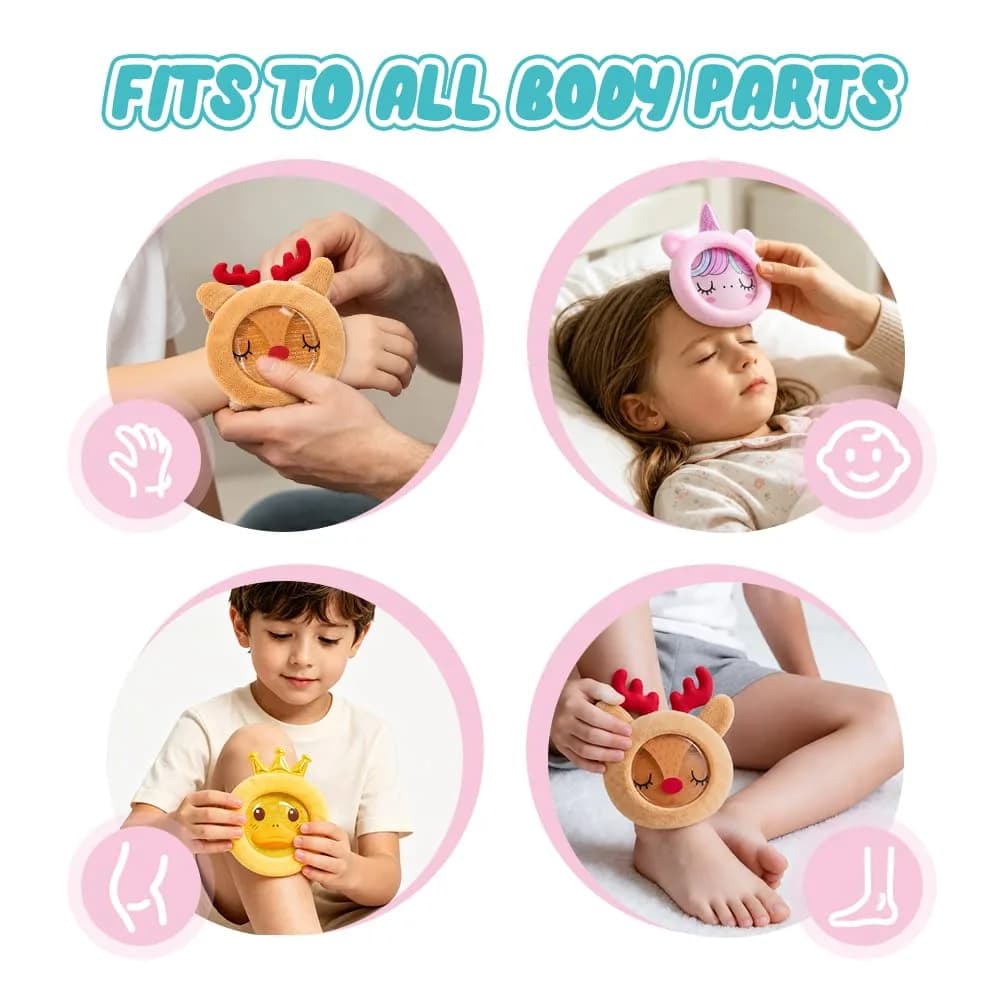 Hilph Kids Ice Packs 3 Pcs Unicorn Design | Reusable Gel Hot Cold Packs for Toddlers & Babies - view 4