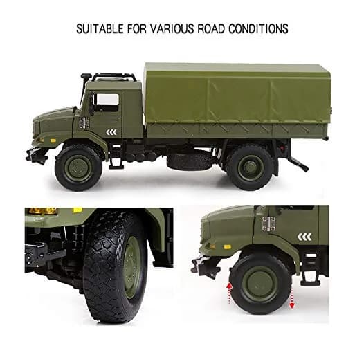 Ailejia Classic Military Diecast Transport Trucks 9" x 3.7" x 2.9" | Retro Army Model for Collectors & Gifts thumbnail 6