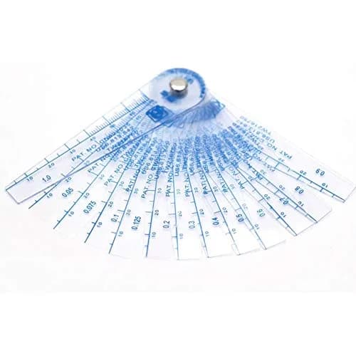 BESNIN Plastic Feeler Gauge 13-in-1 Gap Measuring Tool 1mm (0.04 in) | Foldable Metric Imperial for Valve Shim Use thumbnail 5