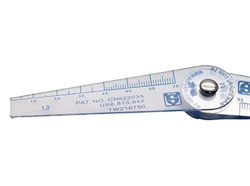 BESNIN Plastic Feeler Gauge 13-in-1 Gap Measuring Tool 1mm (0.04 in) | Foldable Metric Imperial for Valve Shim Use thumbnail 2
