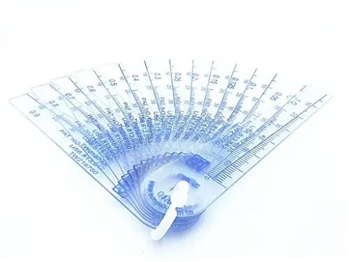 BESNIN Plastic Feeler Gauge 13-in-1 Gap Measuring Tool 1mm (0.04 in) | Foldable Metric Imperial for Valve Shim Use thumbnail 3