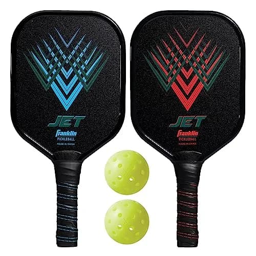 Franklin Sports Jet Pickleball Paddle and Ball Set - Aluminum - 2 Player - USAPA Approved thumbnail 1