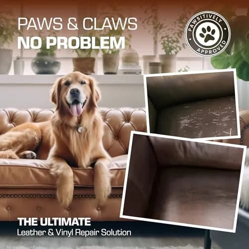 FORTIVO Brown Vinyl Repair Kit for Leather & Car Seats | Advanced Gel & Filler, Easy Match Guide thumbnail 5