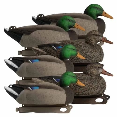 HARD CORE DECOYS Waterfowl Rugged Series Standard Mallard Decoys - 6 Pack | True-to-Life Drakes & Hens thumbnail 1