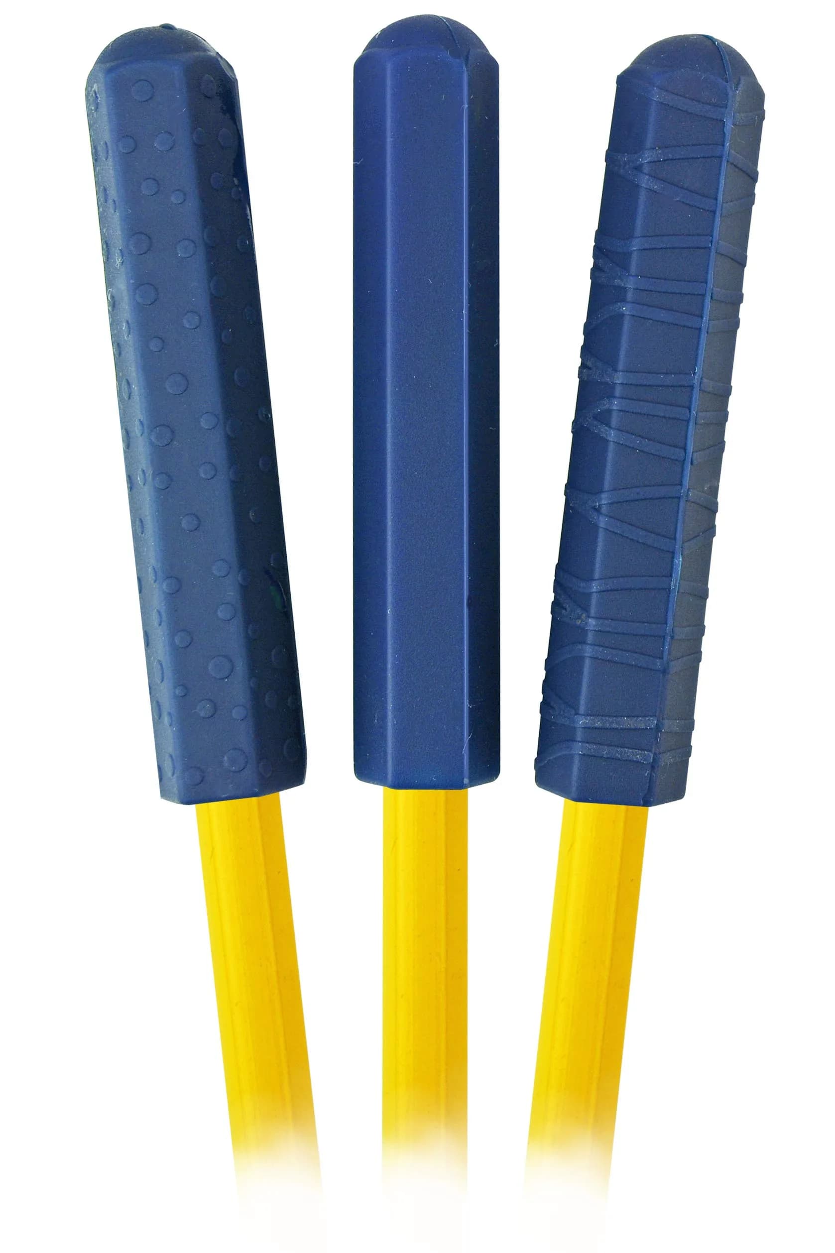 The Pencil Grip Chewberz Pencil Toppers, Latex-Free Chewable Pencil Toppers, Navy Blue, Set of 3 | Discreet Oral Sensory Tool - main product image