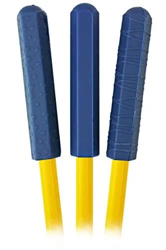 The Pencil Grip Chewberz Pencil Toppers, Latex-Free Chewable Pencil Toppers, Navy Blue, Set of 3 | Discreet Oral Sensory Tool thumbnail 1
