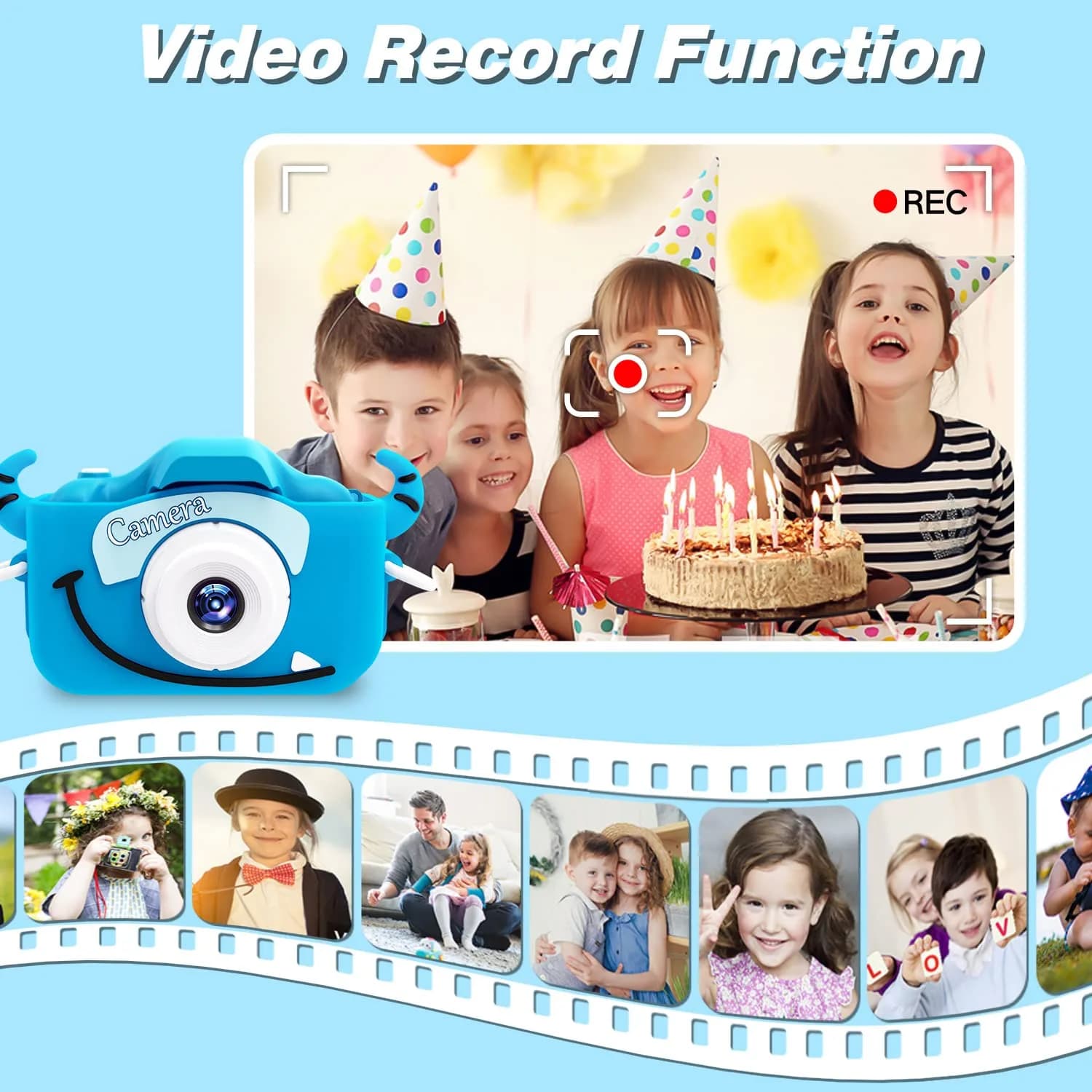 Goopow Kids Digital Camera Toys 12MP 1080P | Educational & Non-Toxic for Ages 3-8 - view 5
