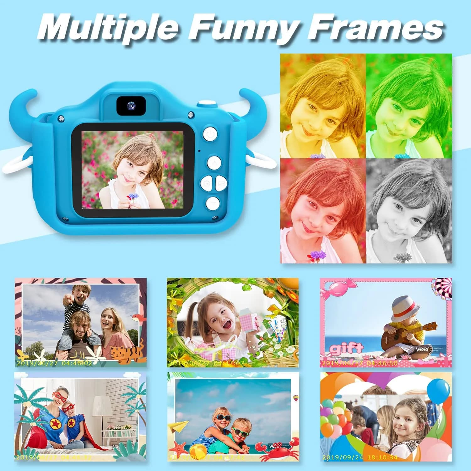 Goopow Kids Digital Camera Toys 12MP 1080P | Educational & Non-Toxic for Ages 3-8 - view 6