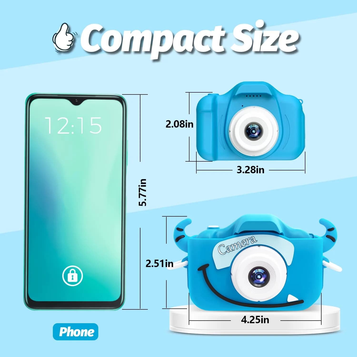 Goopow Kids Digital Camera Toys 12MP 1080P | Educational & Non-Toxic for Ages 3-8 - view 2