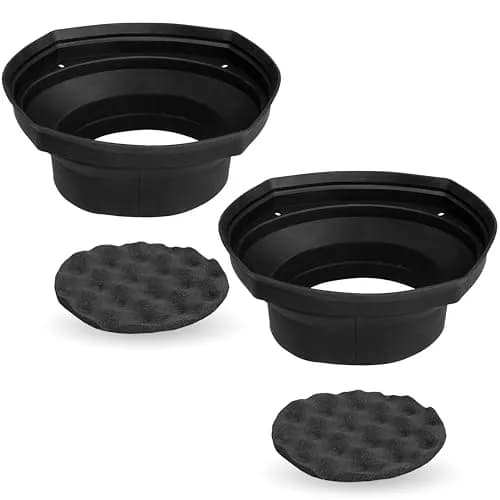 NVX XBAF69 2 Piece Universal 6x9” Silicone Rubber Speaker Baffles | Waterproof Silicone Car Speaker Seal - main product image