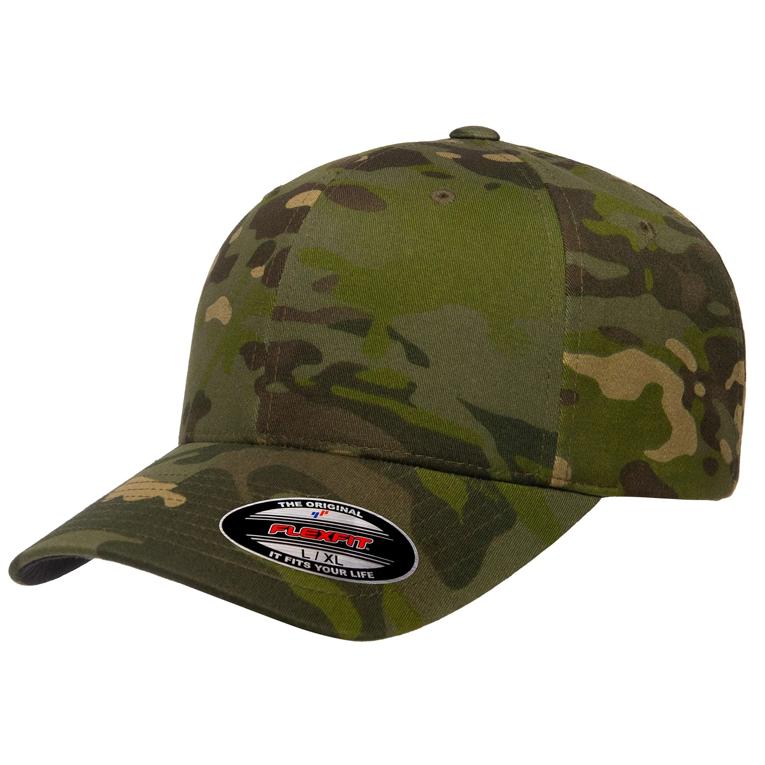Flexfit Unisex Multicam Baseball Cap, Multicam Tropic, Small-Medium | Officially Licensed Pattern — Tropic Green