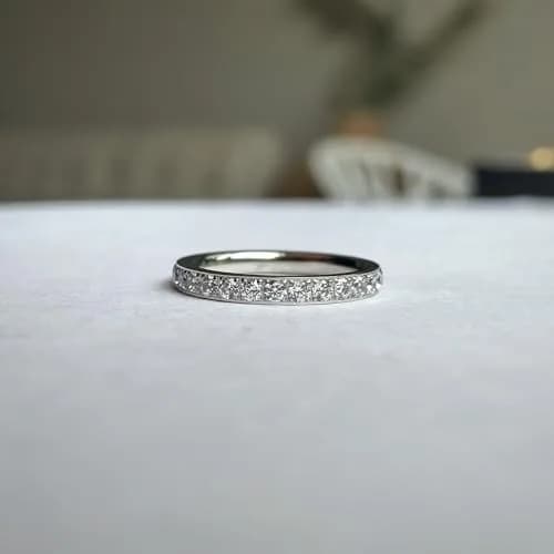 JINEAR 3mm Wedding Bands for Women Eternity Ring 18K Gold Plated Cubic Zirconia Size 5-10 | Elegant Gift for Her thumbnail 4