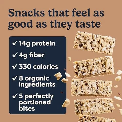 Tosi Plant Based Nut Bars Coconut 12 Pack | Vegan Snack with 14g Protein (2.4oz each) thumbnail 4