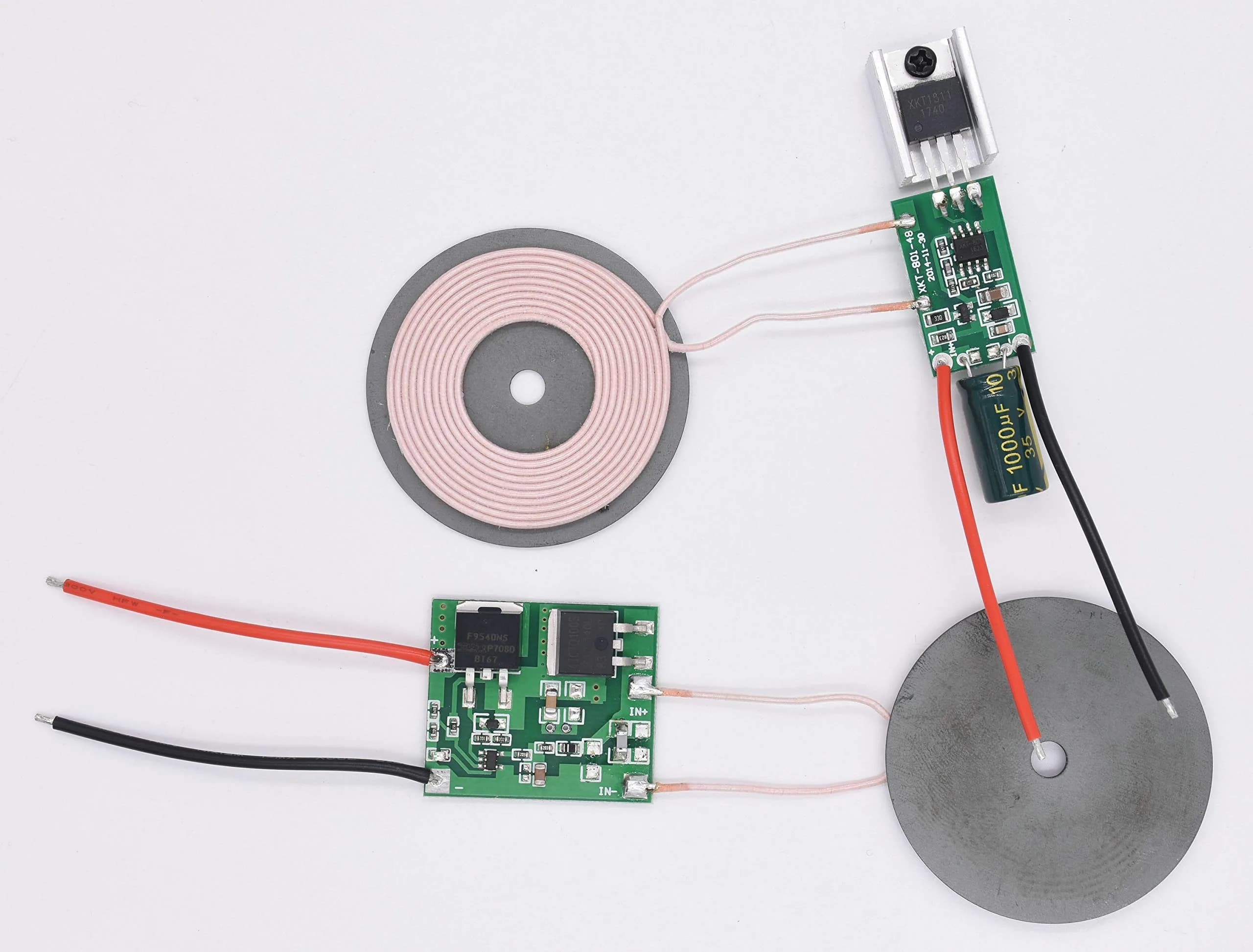 Taidacent 24V Wireless Charging Module 10mm Sensing Distance 12V1A Output | Long Distance Power Supply Module — 12V1A Long Distance