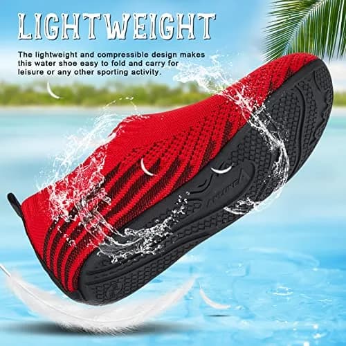 ANLUKE Water Shoes for Women Men | Quick-Dry Swim Shoes for Pool & Beach | Unisex, Breathable Knit, All-Terrain TPR Sole thumbnail 4