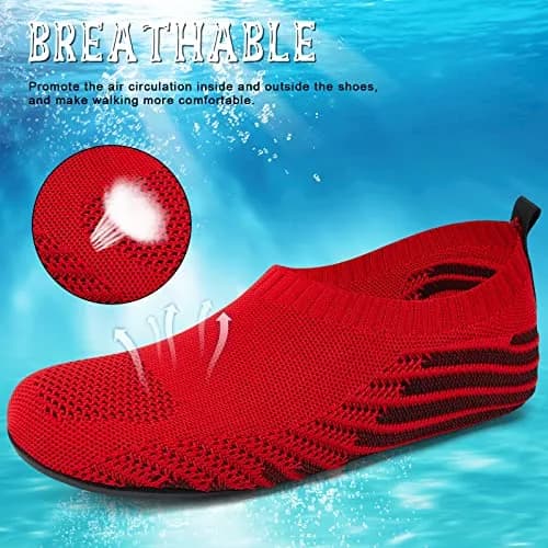 ANLUKE Water Shoes for Women Men | Quick-Dry Swim Shoes for Pool & Beach | Unisex, Breathable Knit, All-Terrain TPR Sole thumbnail 3