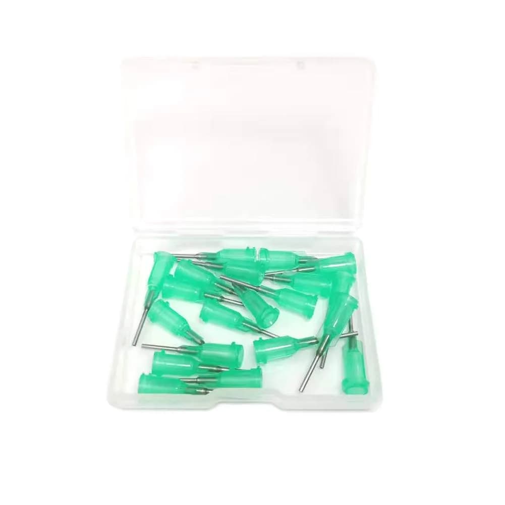 SANANTS 18 Gauge 0.5in Blunt Tip Dispensing Syringe Needles, Green 20 PCS | Luer Lock Precision Applicator for Crafts & Labs