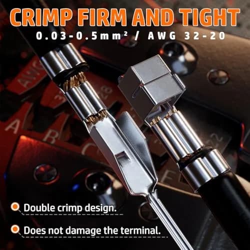 PEBA Crimping Tool and JST Connector Kit - 18 Types of 2.5 mm JST-XH Connectors & Crimp Pins, for DIY Electronics, Suitable for AWG 32-20 Wires thumbnail 4