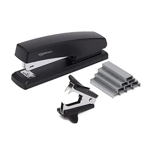 Amazon Basics Desktop Stapler Value Pack with 3000 Staples & Removers, Black, 3-Pack | Standard 25-Sheet Capacity thumbnail 4