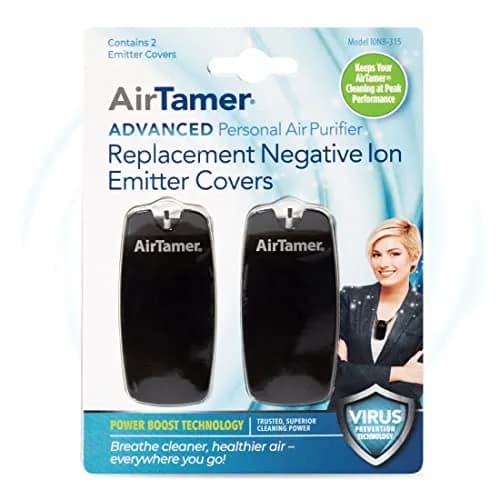 AirTamer A315 Replacement Negative Ion Emitter Covers Black 2-Pack | For Personal Air Purifier thumbnail 1
