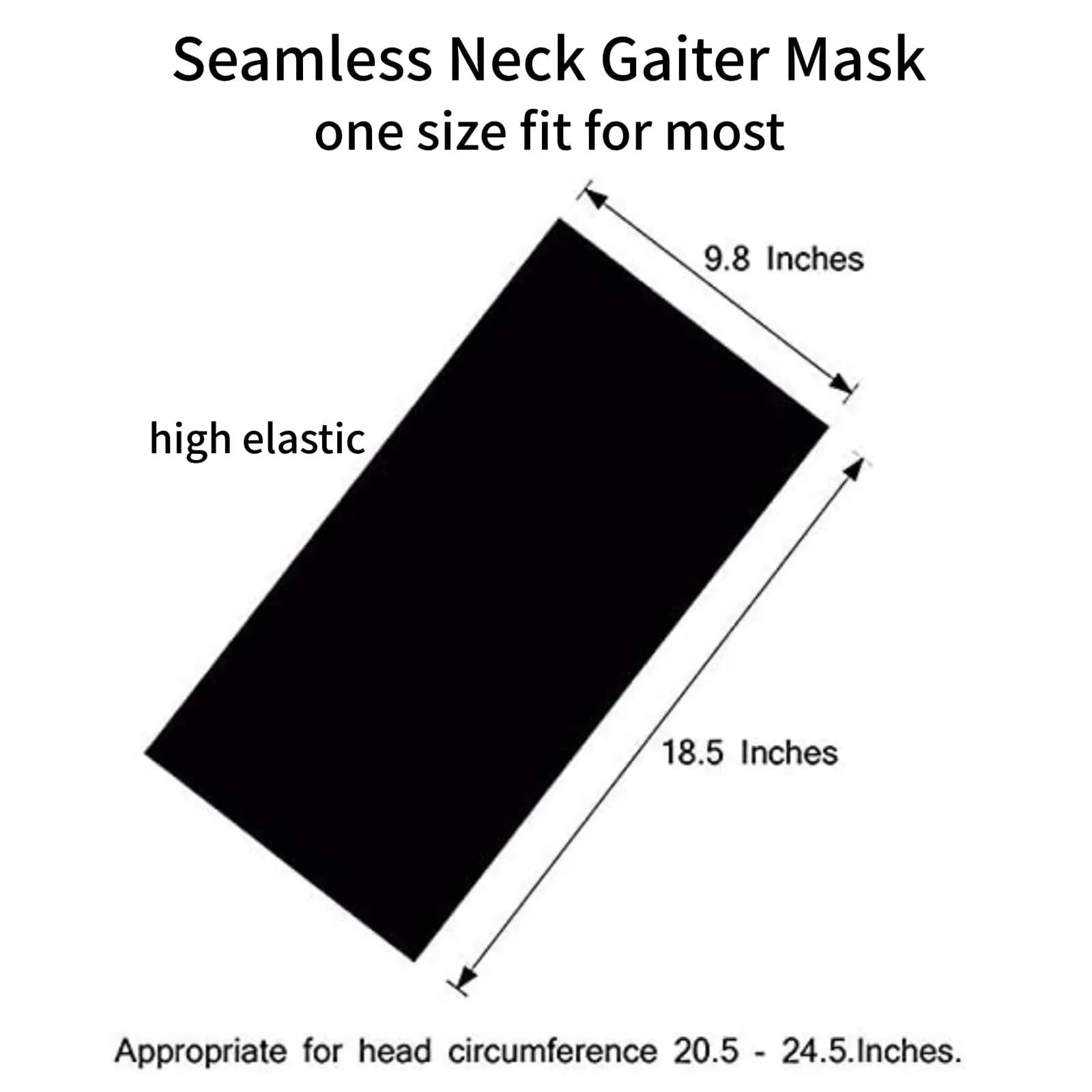 Cutewing 10PCS Seamless Neck Gaiter Masks Buffs Gators | 25cm (9.5") x 48.5cm (19")