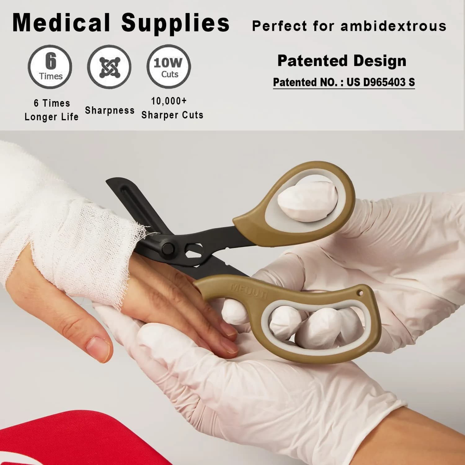 MEUUT 8-Inch Medical Trauma Shears (2-Pack) | Surgical Grade Stainless Steel with Serrated Blades - view 6