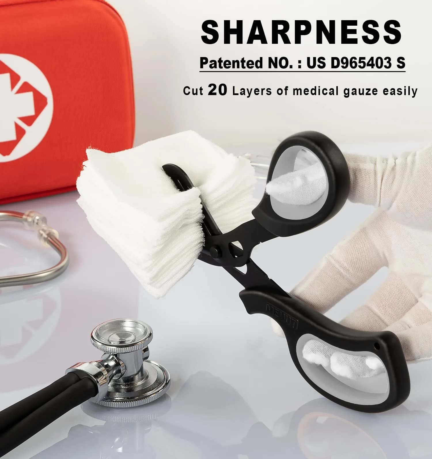 MEUUT 8-Inch Medical Trauma Shears (2-Pack) | Surgical Grade Stainless Steel with Serrated Blades thumbnail 2