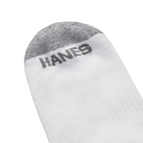 Hanes Men's X-Temp Lightweight No Show Socks 12-Pair Pack White | Breathable, Cool & Dry Fit thumbnail 3