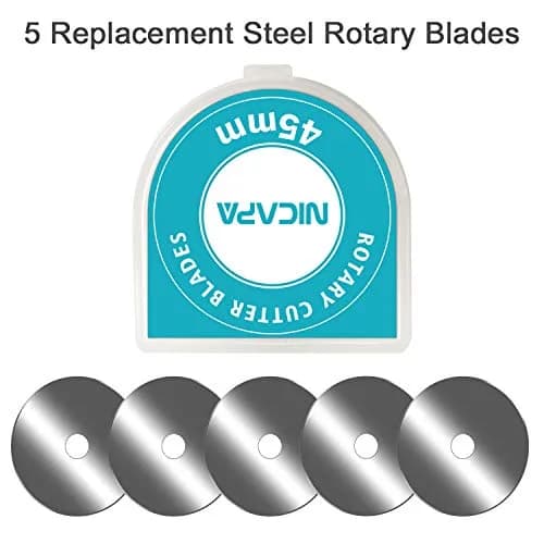 NICAPA 45mm Rotary Cutter with 5 Extra Blades | Ergonomic Comfort Loop for Sewing & Quilting thumbnail 5