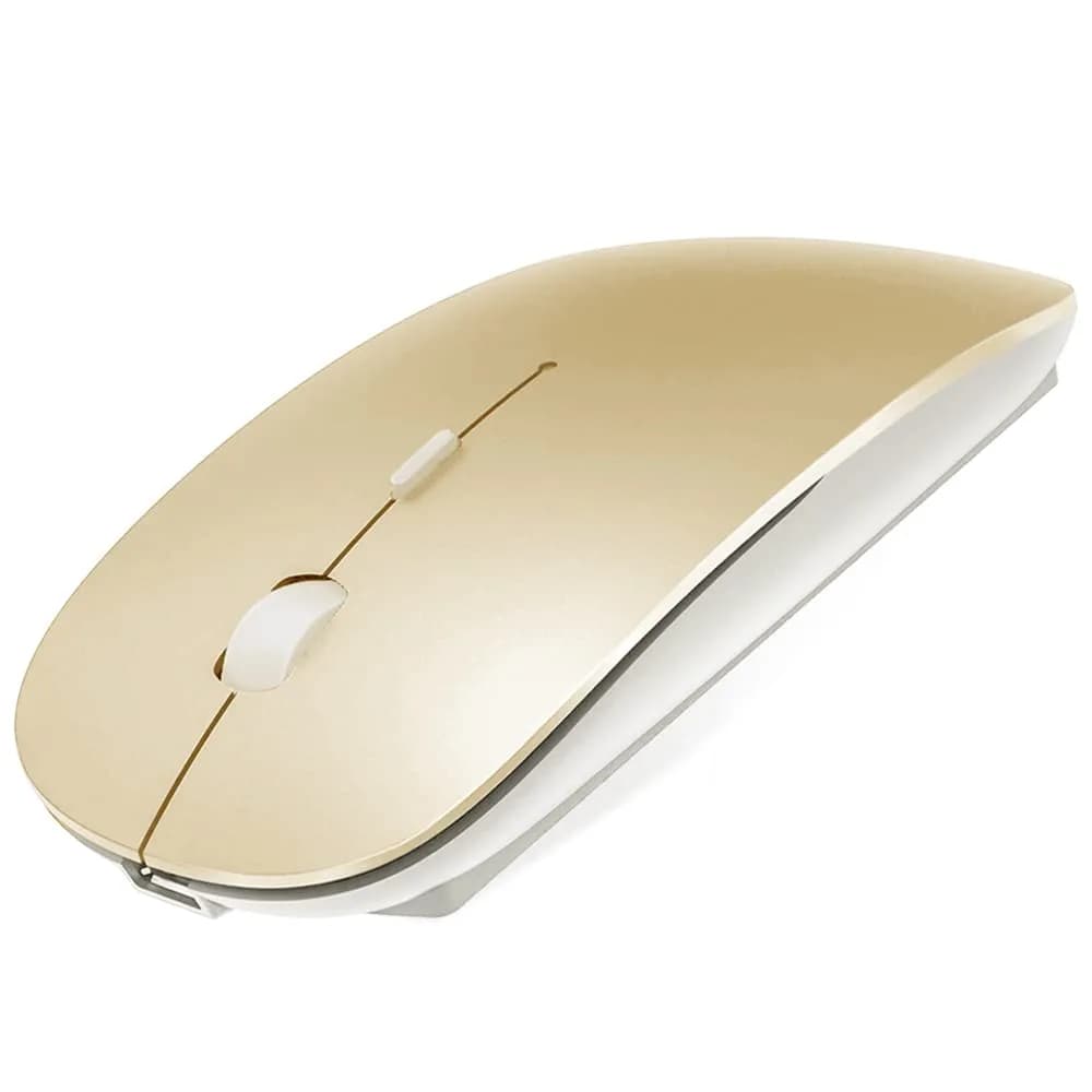 KLO Bluetooth Mouse for MacBook/Laptop/Notebook/pc/iPad/Chromebook, Wireless Mouse for MacBook Pro/AIR (Gold) | 1600 DPI, Rechargeable, Compatible with Mac & Windows