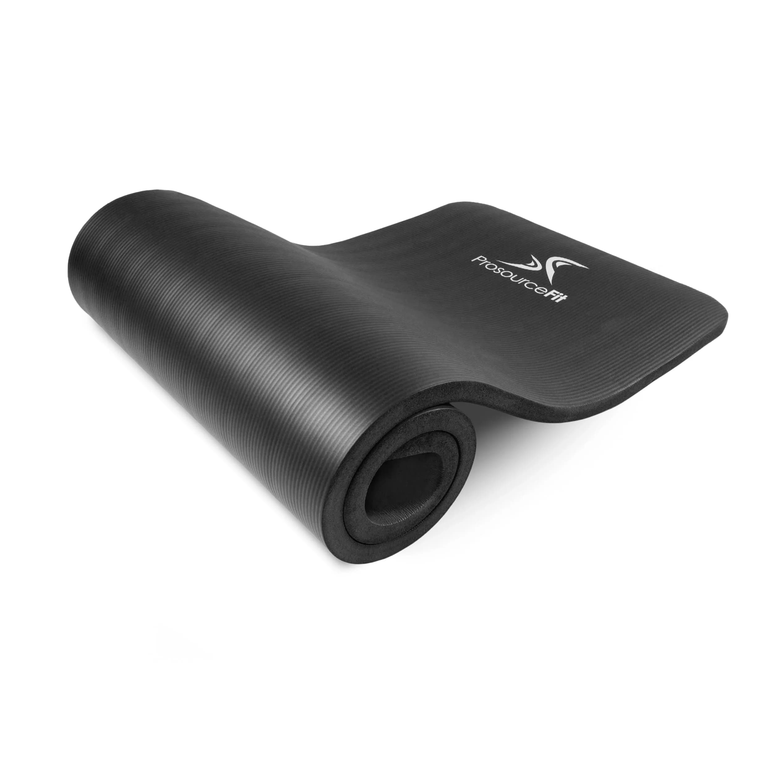 ProSource Extra Thick Yoga & Pilates Mat ½” (13mm) | 71-inch Long, Non-Slip, Moisture-Resistant — Black / 1"