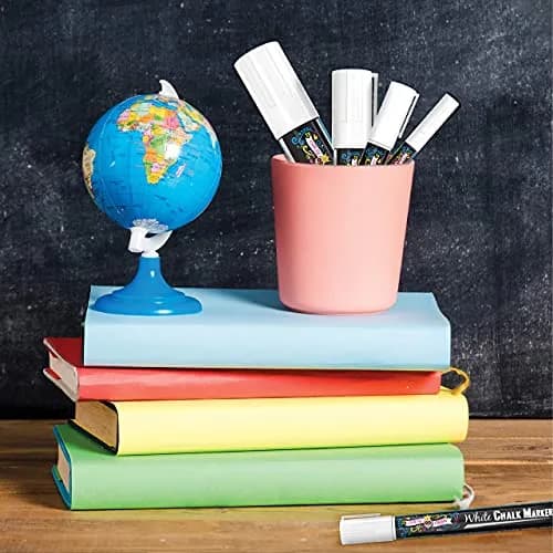 CHALKY CROWN White Liquid Chalk Markers - 5 Pack (1, 3, 6, 10, 15mm) | Eco-Friendly, Kid Safe & Erasable thumbnail 7