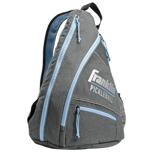 Franklin Sports Pickleball Sling Bag - Holds 6 Paddles, Gray/Blue | Durable Polyester, Adjustable Strap thumbnail 1