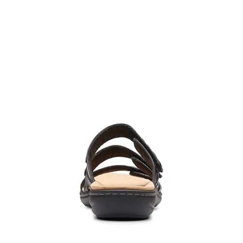 Clarks Women's Laurieann Cove Flat Sandals Black Leather 8.5 Narrow | 24/7 Comfort & Versatility thumbnail 8
